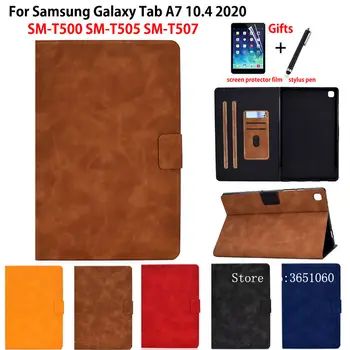 Case For Samsung Galaxy Tab A7 10.4 2020 Padengti SM-T500 SM-T505 SM-T507 Funda Planšetinį kompiuterį Apversti Stovėti Shell Coque 
