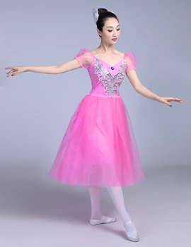 Profesionalūs Baleto Mdc Gulbių Ežeras Kostiumas Suaugusių Moterų Sluoksniuotos Rankovėmis Ilgai Baleto Suknelė Klasikinio Baleto Mdc Šokių Drabužiai, Kostiumai
