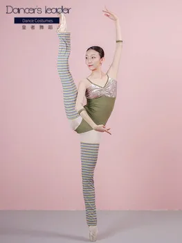 Baleto Kojines Megztas Dryžuotas Kojinės Suaugusi Jogos Sporto Mokymo Įstaiga Šokių Šiltos Kojinės Žiemą