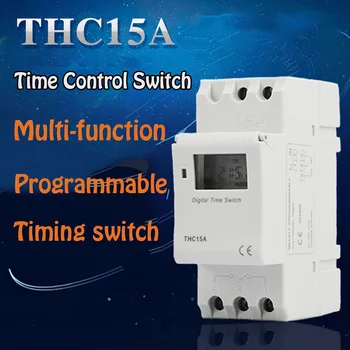 Naujai THC15A Skaitmeninis Laikrodinis Jungiklis Relės Kontrolės LCD DIN Programuojami TE889