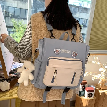 2020 Naujas Madingas mergina multi-funkcija Kuprinė korėjos Guzas spalva Universiteto stiliaus Studentų Kuprinę Japonijos Atsitiktinis Kelionės krepšys