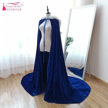 Royal Blue Apsiaustu Ilgai Vestuvių Vakarą Žaliojo arabų Suknelė Kailis Raudonas Dramblio kaulo Vestuvės Bolero 2019 M. Pavasarį Naują Stilių DQG730