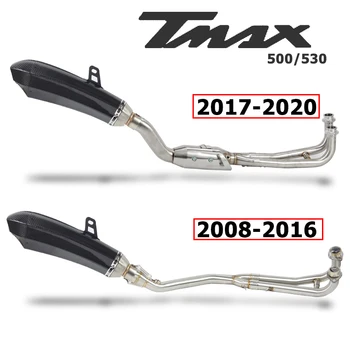 T-MAX 500/530 Slip-on Motociklo Išmetimo Kolektoriai Pabėgti Alkūnę Žemyn Priekinis Vamzdis su DB Žudikas už Yamaha Tmax 500 530 2008-2019