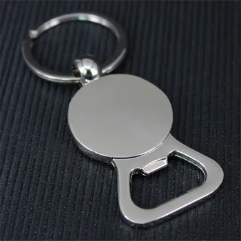 Sublimacijos metalo keychains Butelio atidarytuvas funkciją, raktų žiedas šilumos perdavimo tuščią metalo, raktų žiedas papuošalai 