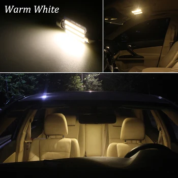 23Pcs Baltos spalvos Klaidų Canbus BMW 7 Serija E38 LED Interjero Dome Žemėlapis Pirštinės Kamieno Kojoms Šviesos Rinkinys