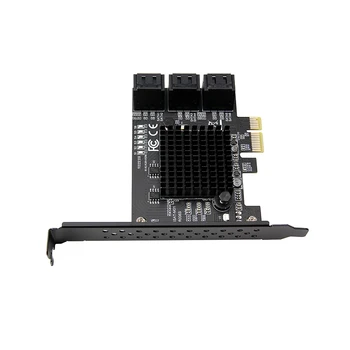 6 Uostai SATA Kortelių Marvell 88SE9215 chip SATA PCIe 3.0 Išplėtimo Plokštę 
