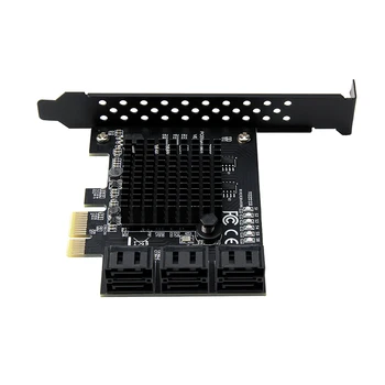 6 Uostai SATA Kortelių Marvell 88SE9215 chip SATA PCIe 3.0 Išplėtimo Plokštę 