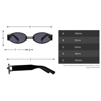 Kachawoo steampunk akiniai nuo saulės ovalo mens akiniai aksesuarai moterims metalo saulės pavėsyje, apvalios juodos rudos spalvos unisex Europos Pavasario 2021