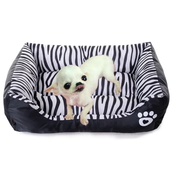 Mados Zebra Modelis šunelis Lova, Sofa-Šilta, Neperšlampama Šuo Lovos Maži Šunys, Šuniukas Katės Namai Kilimėlis Čihuahua Veislynas Augintiniai Produktas