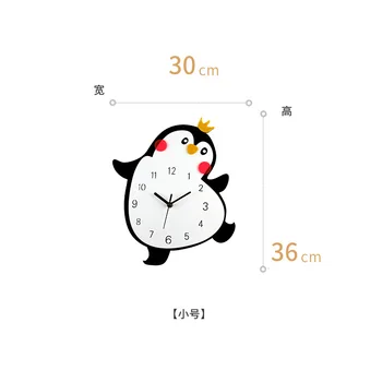 Karikatūros Sieninis Laikrodis Pingvinas Modernaus Stiliaus Dizainas Stilingas Kambarį Apdaila Kvarco Sieninis Laikrodis Miegamasis Dovana Cartoon Stiliaus G139