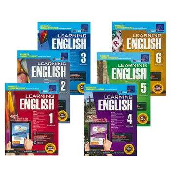 6 Knygas/Set SAP Mokytis anglų kalbos Darbaknygę 1-6 Klasės Vaikai Mokosi anglų kalbos Knygų Singapūras pradinės Mokyklos anglų kalbos Vadovėlis