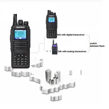 Baofeng DM-1701 DMR Walkie Talkie UHF VHF Kumpis Radijo Stotis Skaitmeninis Analoginis Suderinama Dual Laiko Tarpsnių siuntimo ir priėmimo Radijo Mėgėjų