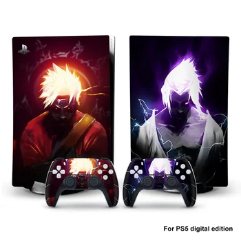 Vienas Gabalas Stiliaus PS5 Digital Edition Odos Lipdukas Playstation 5 Konsolės Ir 2 Kontroleriai Vinilo Decal Apsauginės Luobelės 7