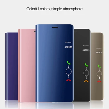 Veidrodis, Flip Case Telefono Atvejais Honer Garbę 8x 8c 8s 7a 7s Odos 20pro X9 Coque Funda už Huawei Honor 20 9x Pro Smart Knygos Viršelis