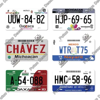 Putuo Dekoro Meksika Licencijos Plokštės Alavo Pasirašyti Automobilių Skaičius Apnašas Metalo pasirašyti Dekoratyvinės plokštės Garažas Kambarį Namo Sienų Dekoras