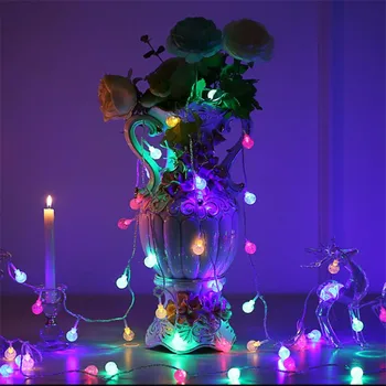 Karšto pardavimo AA Baterijos 3M 20 LED Krištolo Rutulį lemputė string žibintai LED Girliandą Kalėdų dekoracijas Festivalis lauko Vestuvių