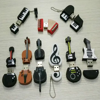 Didmeninė Reklamos Kūrybos Animacinių filmų Muzikos pastaba USB Flash Drive, PVC Muzikos Dovanų USB 