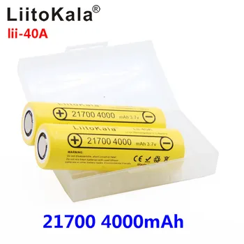 LiitoKala Lii-40A 21700 4000mAh Li-Ni Baterija 3.7 V 40A Elektroninių Cigarečių Mod / Kit 3.7 V 15A galia 5C Norma biudžeto Įvykdymo patvirtinimo