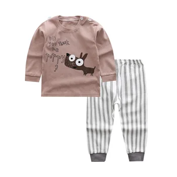 2020ins medvilnės Pižama ilgomis rankovėmis drabužių komplektas Komplektai kelnės animacinių filmų vaikui du gabalus mielas kūdikis vaikiška mergaitė, berniukas, vaikams, kūdikiams