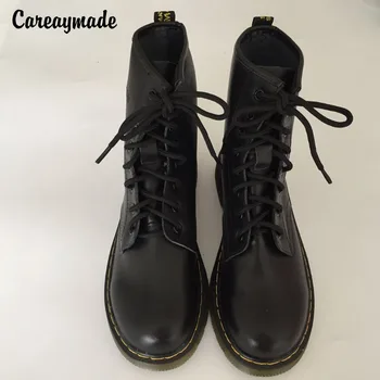 Careaymade,2020 naujas žiemą moteriška avalynė natūralios odos batai Britų stiliaus mados, Batų,7 spalvų ir storio, dviejų gi
