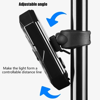 1 Nustatyti Dviračių Uodegos Šviesos USB Įkraunama Pažangaus Belaidžio Nuotolinio Valdymo Posūkio Signalo Įspėjamasis Žibintas, Dviračio užpakalinis žibintas Dviračių sporto Įranga