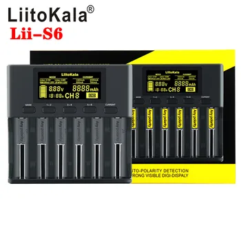 Karšto Liitokala lii-S6 lii-S2 lii-S4 Lii-S1 Dvigubas lizdas 18650 Baterijos Kroviklis 1.2 V, 3,7 V 3.2 V AA/AAA 26650 21700 NiMH l