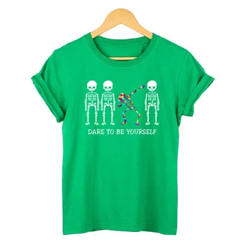 Sleketon Tepdami Autizmas Sąmoningumo Išdrįsta Būti Savimi T-shirt 2020 Naują Atvykimo Vyrų Mados Viršų Tee Juokinga T Marškinėliai Vyrams Marškinėliai