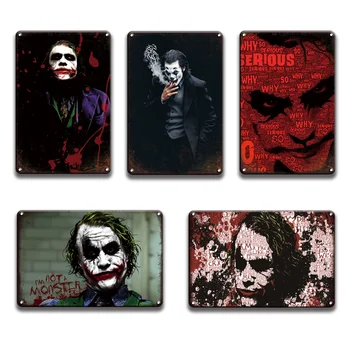 Derliaus Joaquin Phoenix Joker Filmą Metalo Skardos Pasirašyti Metalinės Sienos Meno Plakatas Helovinas Namų Dekoro Retro Joker Metalo Apnašas Ženklai