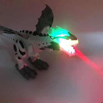 Interaktyvus Dinozaurų Šokių Pėsčiomis Spray Mist Kvėpavimo Žaislas Vaikui, Dovanos Roboto Modelį 