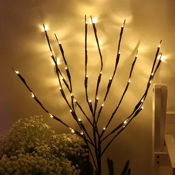 3pcs 5vnt 20 Lempučių, LED Gluosnio Šakos Šviesos Lempos Gamtos Vaza Užpildas Šakelė Apšviesta Filialas Kalėdų Vestuvių Dekoratyvinis Apšvietimas