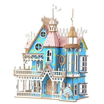 Miniatiūrinės Lėlės Namas Medinis Lėlių namelio Baldai Žaislas 