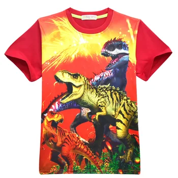 Juros periodo Parkas Pasaulyje 2 dinozaurų Vaikai Vaikai Šortai, Viršūnių Tees Marškinėliai Filė Vasaros Paauglys Berniukai Dragon T-Marškinėliai berniukui 4-12Y