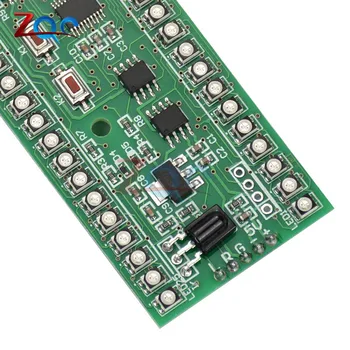 RGB MCU Reguliuojamas Ekrano Modelis 24 LED VU Meter Garso Lygio Indikatorius Valdybos Dual Channel LED Modulis