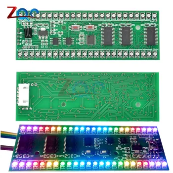 RGB MCU Reguliuojamas Ekrano Modelis 24 LED VU Meter Garso Lygio Indikatorius Valdybos Dual Channel LED Modulis