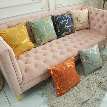 Naujas kašmyro sėdynės pagalvėlė padengti 45*45cm nr. vidinis morandi spalvos pagalvėlė atvejais, karšto štampavimo filialai pagalvių užvalkalai namų X183