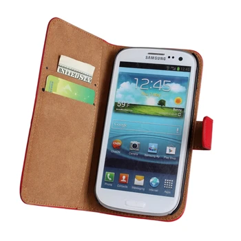 Aukštos kokybės Retro odinis telefono dėklas piniginė flip cover Kortelės laikiklio dangtelį atveju, Samsung Galaxy S3 S4 S5 i9300 i9500 i9600 GG