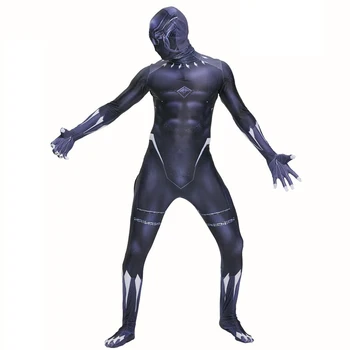 Black Panther Cosplay Kostiumų 3D Spausdinimo Lycra Spandex Homecoming Kostiumas Helovinas Jumpsuits Bodysuit Suaugusiems/vaikams Pantera