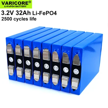 8PCS VariCore 3.2 V 32Ah baterija fosfato (LiFePO4 32000mAh 12V 24v Motociklo, Automobilio variklio baterijų keitimo Nikelio