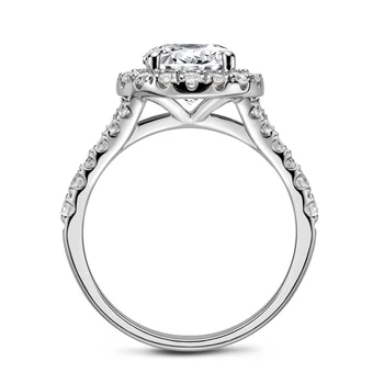 OEVAS Kietas 925 Sterlingas Sidabro Vestuvinį Žiedą, Moterims Putojantis 3 Karatų Smaragdas Iškirpti Aukštos Diamond Dalyvavimo Šalies Fine Jewelry