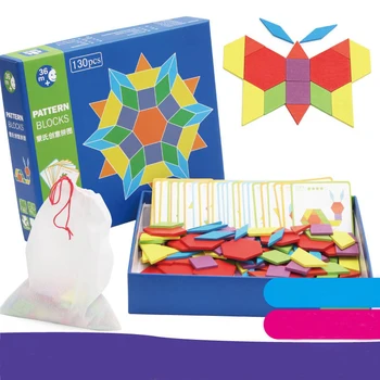 Naujas 155 VNT Kūrybinį Galvosūkį Vaikams, Mediniai Žaislai Vaikams Dėlionės Vaikai Ankstyvojo Mokymosi Švietimo Žaislai Montessori