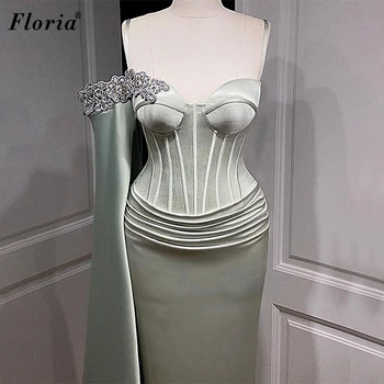 Dubajus Šviesiai Žalia Undinė Prom Dresses Ilgas Elegantiškas Vakare Chalatai Seksualus Kokteilis Suknelės Moterims Couture Formelle Rūbeliai