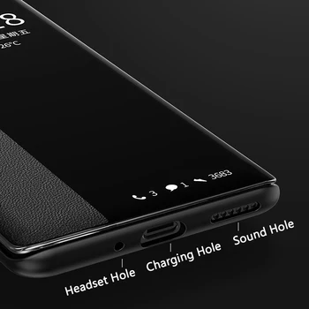 Smart View Apversti Telefoną Atveju Huawei P40 Pro Plus P 40 40pro Odinis Magnetinis Dangtelis Huawei P40pro P40pro + atsparus smūgiams Atveju