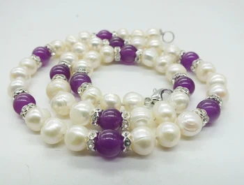 Natūralių gėlavandenių perlų 8-9MM klasikinis perlų vėrinį, siųsti DAVĖ, geriausia dovana ponios 18