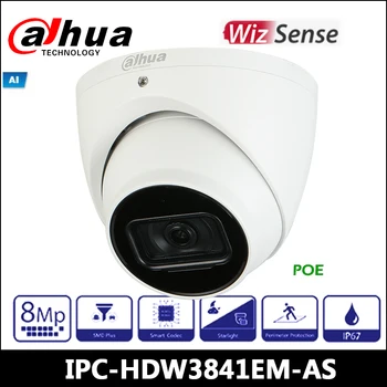 Dahua IP vaizdo Kamera IPC-HDW3841EM-KAIP 8MP IR Fiksuotas židinio Obuolio WizSense Tinklo Kameros SMD Plus su poe built-in Mic