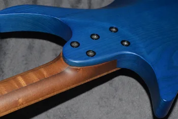 2019 Važinėti Nervintis gitaros Begalvis gitara stiliaus Modelio Mėlynos Spalvos Liepsna Skrudinti Klevas Kaklo sandėlyje Gitara nemokamas pristatymas
