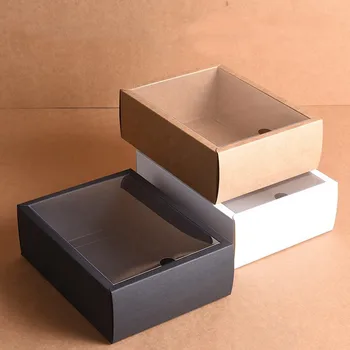 10vnt Lankstymo Kraft Popieriaus Dėžutė su Skaidrios PVC Langą Dovanų Dėžutė Pakuotės, Dėžutės saldainių džiaugtis menai ir krafts ekranas pakuotės dėžutė