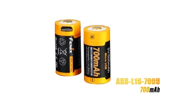 2 vnt Fenix ARB-L16-700U USB Įkrovimo 700mAh Li-ion 16340 RCR123A Baterija