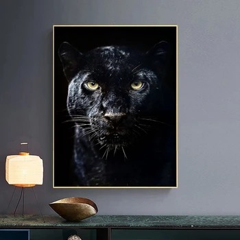 Black Panther Gyvūno Drobės Plakatai ir Spausdina Sienos Meno Tapybos Drobės Šiuolaikinės Dekoratyvinės Nuotraukos Kambarį Namų Dekoro
