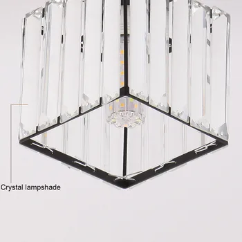 Artpad 3 Spalvų Šviesos Kvadratinių Narvo Lubų Lempa,Mini Black Šiuolaikinės Kristalų Koridoriaus Lempos, E27 Led Virtuvės Baro Laiptų Šviesa