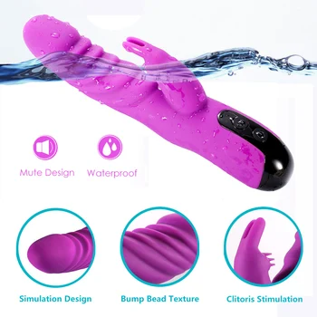 LoveTime G-Spot Rabbit Vibratorius Dildo Vibracijos Dual Klitorio Stimuliatorius Massager Orgazmas Galingas Masturbatio Sekso Žaislai Moterims
